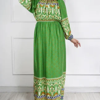 پیراهن ساحلی حاشیه دار بلند شماره 3