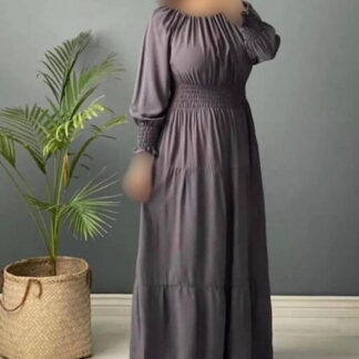 پیراهن ساحلی کمرکش نخ ململ